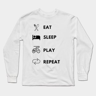 Eat sleep play repeat gamer lifecycle Long Sleeve T-Shirt